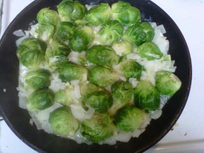 Brussels Sprouts with Onions and Garlic